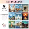 image97 Decor Vintage Travel Posters Wall Art  Retro Travel Decor For Home Travel Art Prints For Wall Decor Around World Destination Pictures Famous City Artwork For Classroom Decoration 8x10 Unframed