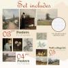 image97 Decor Vintage Wall Art Prints  French Antique Decor Vintage Pictures Moody Gallery Art 12 Count Framed Vertical Rectangular Distressed Finish Indoor Use Wall Mount