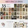 image97 Decor Vintage Wall Art Prints  French Antique Decor Vintage Pictures Moody Gallery Art 12 Count Framed Vertical Rectangular Distressed Finish Indoor Use Wall Mount