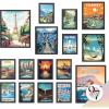 image97 DECOR Vintage Travel Decor Posters  World Travel Wall Art Prints Retro Popular Cities Photo Collage Kit Trendy City Landscape Aesthetic Pictures for Teen Dorm Bedroom Decorations 40 Pcs 4quotx6quotTravel Gx11x14