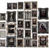 image97 Decor 16 Pcs Floral Gothic Decor for Home  Pink Skull Wall Decor Goth Room Decor Creepy Halloween Wall Decor