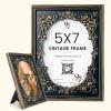 image97 Decor 5x7 Vintage Picture Frame  5x7 Picture Frames Antique Ornate Gold Frame 5 x 7 Small 5 x 7 Picture Frames Wall Hanging For Home DecorBlack Victorian