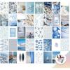 image97 Decor Coastal Wall Art  40 Pcs Blue Ocean Art Prints Beachy Collage Summer Pictures Beach Wall Decor For Bedroom Dorm 4x6Coastal