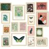 image97 Decor Eclectic Wall Art FRAMED  Vintage Boho Wall Decor Trendy Boho Prints For Wall Framed Gallery Wall Art Set Dorm Posters For Room Aesthetic Pictures Maximalist Decorations For Home BEIGE FRAMEEclectic Tranquility 16x8x10