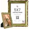 image97 Decor Oval 5x7 Picture Frame  Small Vintage Picture Frames 5x7 Elegant Oval Frame 5 X 7 For Wall Hanging Vintage Frames 5x 7 Antique Home DecorMint Rectangle