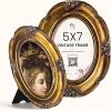 image97 Decor Vintage 4x6 Picture Frame Gold  Small Gold Frames 4x6 Unique Antique Picture Frames 4x 6 Mini Ornate 4 X 6 Photo Frame With Glass Front For Tabletop And Wall Hanging Vintage Wall DecorBronze Oval
