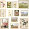 image97 Decor Vintage FRAMED Wall Art  Framed Vintage Wall Art Prints Vintage Posters For Room Aesthetic Lanscape Prints For Wall Decor Moody Gallery Wall Pictures Botanical Paintings For Home Bedroom BEIGE FRAMEVintage flower
