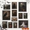 image97 Decor Vintage Halloween Wall Art Prints  Dark Halloween Pictures Wall Decor Creepy Ghost Painting Witchy Posters For Room Aesthetic Spooky Artwork Witch Decorations For Bedroom unframedHalloween