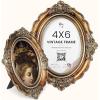 image97 Decor Vintage Picture Frames 4x6  Antique Oval Picture Frame 4x6 Ornate Gold Frame 4 X 6 For Tabletop And Wall Hanging Antique Wall DecorBronze