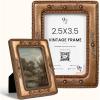 image97 Decor Vintage Picture Frames 5x7  Gold 5x7 Picture Frame Vintage Style Ornate 5 x 7 Frames for Pictures Antique 5 By 7 Frame For Tabletop And Wall Hanging Antique Wall DecorBrown Vintage