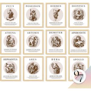image97 Decor Ancient Greek Mythology Decor  Greek Decoration Apollo God Posters Greece Mythology Gifts Greece Wall Art Prints Aphrodite Poseidon Athena Goddess Party Decorations 8x10 UnframedGreek 1