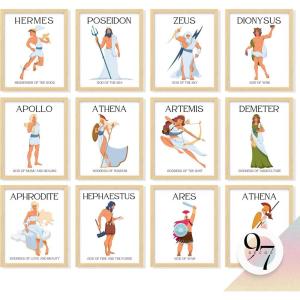 image97 Decor Ancient Greek Mythology Decor  Greek Decoration Apollo God Posters Greece Mythology Gifts Greece Wall Art Prints Aphrodite Poseidon Athena Goddess Party Decorations 8x10 UnframedGreek 5