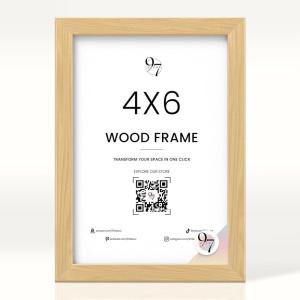 image97 Decor Beige 5x7 Picture Frame  Plexiglass Wall Hanging Wood Frame 1 PackBeige