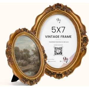 image97 Decor Black And Gold Vintage Picture Frames 4x6  Vintage Oval Picture Frame 4x6 Elegant 4 X 6 Antique Frame With Glass Front For Photo Display Tabletop And Wall MountingOrnate Oval