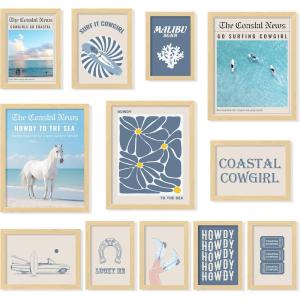 image97 Decor Coastal Granddaughter Room Decor  Coastal Cowgirl Wall Art Prints Preppy Granddaughter Aesthetic Beachy Posters For Teen Girls Blue Western Decor UnframedCoastal Cowgirl Gx8x10