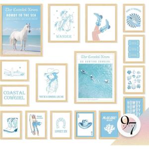 image97 Decor Coastal Granddaughter Room Decor  Coastal Cowgirl Wall Art Prints Preppy Granddaughter Aesthetic Beachy Posters For Teen Girls Blue Western Decor UnframedCoastal Cowgirl Gx11x14