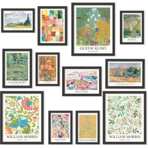 image97 Decor Colorful Eclectic Home Decor Aesthetic  Eclectic Posters Famous Artist Paintings Colorful Wall Art Prints Unique Gallery Wall Art Funky Decor for Teen Girl Dorm Bedroom 8x10 FRAMED BLACK FRAME