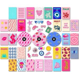 image97 Decor Colorful Preppy Room Decor  Hot Pink And Orange Preppy Posters For Room Aesthetic Maximalist Decor Preppy Pictures For Wall Quirky Wall Decor For Bedroom Teen Girl Dorm 8x10 UnframedPreppy Dorm