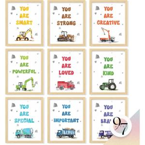 image97 Decor Construction Room Decor For Boys  Vintage Tractor Kids Wall Art Nursery Truck Prints Car Picture Vehicle Poster Toddler Boy Room Decoration For Bedroom 8x10 UnframedConstruction Toddler 9x8x10