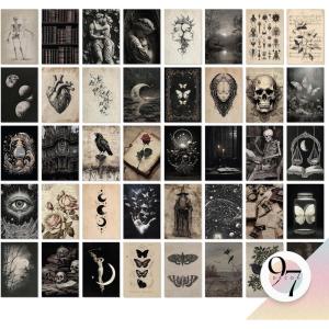 image97 Decor Cute Ghost Decor  Vintage Halloween Wall Art Prints Ghost Pictures Wall Decors Dark Spooky Poster For Room Aesthetic Pictures Halloween Decorations Indoor 2025 For Home Bedroom UnframedDark Academia