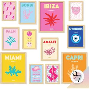 image97 Decor Cute Preppy Room Decor Aesthetic  40pcs Coastal Preppy Collage Kit Colorful Preppy Posters For Teen Girls Room Preppy Beach Room Decor Summer Travel Wall Art Prints Dorm Decorations 4x6Preppy Gx8x10
