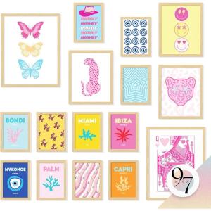 image97 Decor Cute Preppy Room Decor Aesthetic  40pcs Coastal Preppy Collage Kit Colorful Preppy Posters For Teen Girls Room Preppy Beach Room Decor Summer Travel Wall Art Prints Dorm Decorations 4x6Preppy Gx11x14