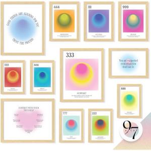 image97 Decor Cute Preppy Room Decor Aesthetic  40pcs Coastal Preppy Collage Kit Colorful Preppy Posters For Teen Girls Room Preppy Beach Room Decor Summer Travel Wall Art Prints Dorm Decorations 4x6Angel Number Gx11x14