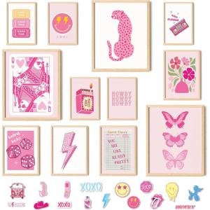 image97 Decor Cute Preppy Room Decor Aesthetic  40pcs Coastal Preppy Collage Kit Colorful Preppy Posters For Teen Girls Room Preppy Beach Room Decor Summer Travel Wall Art Prints Dorm Decorations 4x6Pink Preppy Gx8x10
