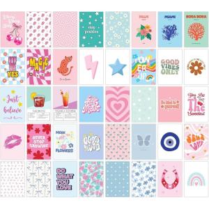 image97 Decor Cute Preppy Room Decor Teen Girls  Colorful Preppy Wall Decor Trendy Preppy Posters For Room Aesthetic Preppy Pictures For Wall Eclectic Gallery Wall Prints Dorm Decorations UnframedPreppy Collage