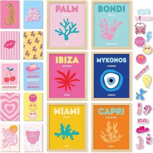 image97 Decor Cute Preppy Room Decor Teen Girls  Colorful Preppy Wall Decor Trendy Preppy Posters For Room Aesthetic Preppy Pictures For Wall Eclectic Gallery Wall Prints Dorm Decorations UnframedPreppy Funny
