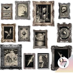 image97 Decor Dark Academia Wall Art Prints  Gothic Bedroom Decor Vintage Goth Posters For Room Aesthetic Halloween Witchy Prints Moody Goth Room Decor Emo Home Decorations unframedMystery Gothic