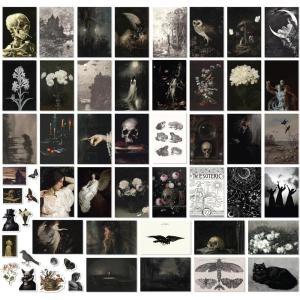 image97 Decor Dark Gothic Home Decor Aesthetic  Halloween Gothic Wall Decor Moody Wall Art Pictures Creepy Skull Goth Posters Gallery Wall Prints For Home Dorm Bedroom Decorations UnframedGothic 40x4x6
