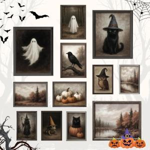 image97 Decor Halloween Bathroom Decor  Vintage Ghost Wall Art Prints Gothic Bathroom Wall Art Posters For Room Aesthetic Spooky Ghost Pictures Cute Halloween Decorations Indoor For Home unframedHalloween