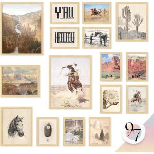 image97 Decor LARGE 11x14 Boho Western Home Decor  Western Wall Decor For Bedroom Vintage Cowboy Pictures Southwestern Wall Art Farmhouse Desert Southwest Prints Rustic Ranch Decor For Bathroom Unframed