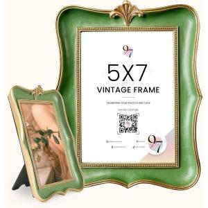 image97 Decor Oval 5x7 Picture Frame  Small Vintage Picture Frames 5x7 Elegant Oval Frame 5 X 7 For Wall Hanging Vintage Frames 5x 7 Antique Home DecorVintage Green Rectangle