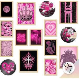 image97 Decor Pink Y2k Room Decor Aesthetic  Mcbling Trashy Y2k Posters For Girls Room 2000s Room Decor For Teen Girls Y2k Decorations Hot Pink Wall Art Prints Baddie Pictures For Bedroom Unframed