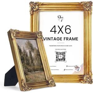 image97 Decor Rustic 5x7 Gold Picture Frame Gold Vintage Frame 5x7 Antique Golden Photo Frames 5 By 7 Picture Frame Ornate Frames For Tabletop And Wall HangingGold Rectangle