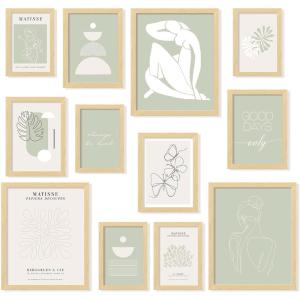 image97 Decor Sage Green Wall Art Prints  Sage Green Posters For Room Aesthetic Pictures Cozy Boho Paintings Wall Decor Abstract Wall Art Gallery Wall Prints For Bedroom Dorm Decorations 8x10 UnframedSoft Sage Green Gx8x10
