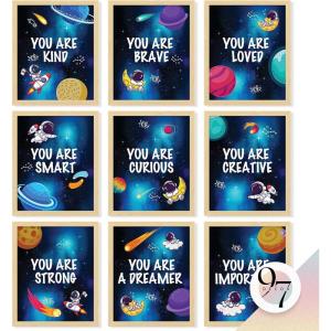image97 Decor Space Decor For Boys Room  Space Poster For Kids Room Spaces Wall Art Prints Baby Boy Nursery Wall Arts Astronaut Pictures Toddler Rooms For Boys Bedroom Classroom 8x10 UnframedSpace