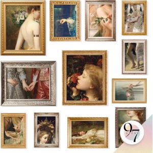 image97 Decor Victorian Wall Decor  Vintage Wall Art Prints Victorian Pictures Coquette French Horse Paintings Antique Aesthetic Posters For Home Bedroom Decorations UnframedElegant Victorian