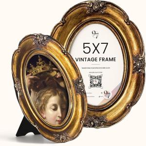 image97 Decor Vintage 4x6 Picture Frame Gold  Small Gold Frames 4x6 Unique Antique Picture Frames 4x 6 Mini Ornate 4 X 6 Photo Frame With Glass Front For Tabletop And Wall Hanging Vintage Wall DecorBronze Oval