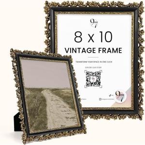 image97 Decor Vintage 8x10 Picture Frame Gold  Rustic 8x10 Gold Frame Ornate Golden Picture Frame 8 x 10 Antique Golden 8 x 10 Frames Victorian 8 By 10 Frames For Wall HangingBlack Gold