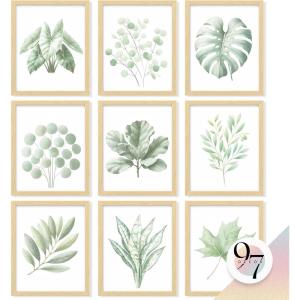 image97 Decor Vintage Botanical Wall Art  Greenery Plant Posters For Room Aesthetic Retro Green Plant Pictures Wall Decor Vintage Botanical Prints For Home Bedroom Office Decorations 8x 10 UnframedBotanical Minimalist 9x8x10