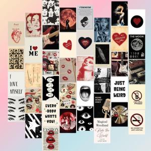 image97 Decor Vintage Downtown Girl Room Decor  40 Pcs Mini Y2k Posters For Room Aesthetic Pictures Cute Y2k Room Decor 2000s Wall Collage Kit Retro Red Art Prints For Teen Girls College Dorm 4x6