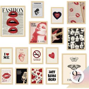 image97 Decor Vintage Downtown Girl Room Decor  Y2k Posters For Room Aesthetic Pictures Cute Y2k Room Decor 2000s Prints Retro Red Wall Art For Teen Girls College Dorm Bedroom Decorations UnframedDowntown Retro 16x11x14