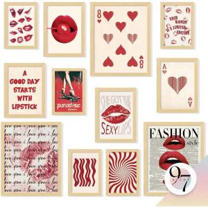 image97 Decor Vintage Downtown Girl Room Decor  Y2k Posters For Room Aesthetic Pictures Cute Y2k Room Decor 2000s Prints Retro Red Wall Art For Teen Girls College Dorm Bedroom Decorations UnframedDowntown Minimalist 8x10