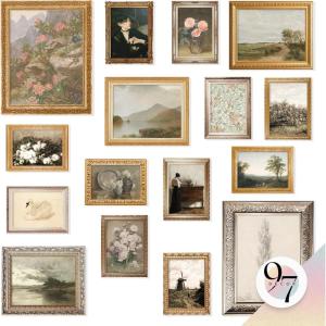 image97 Decor Vintage FRAMED Wall Art  Framed Vintage Wall Art Prints Vintage Posters For Room Aesthetic Landscape Prints For Wall Decor Moody Gallery Pictures Botanical Paintings For Home Bedroom BLACK FRAMEUNFRAMED 11x14