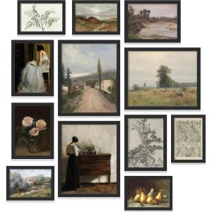 image97 Decor Vintage FRAMED Wall Art  Framed Vintage Wall Art Prints Vintage Posters For Room Aesthetic Landscape Prints For Wall Decor Moody Gallery Pictures Botanical Paintings For Home Bedroom BLACK FRAMEBLACK FRAMED 8x10
