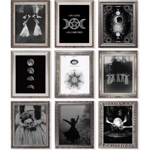 image97 Decor Witchy Home Decor  Gothic Bedroom Wall Art Horror Goth Room Aesthetic Halloween Witchy Wall Art Prints Creepy Dark Posters 8x10 Unframed