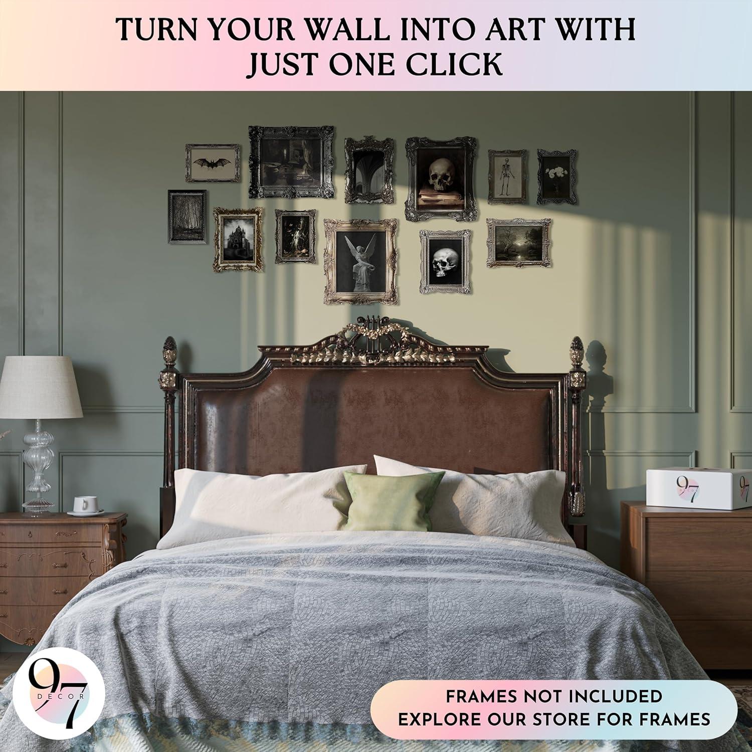 image97 Decor Large 11x14 Gothic Home Decor Aesthetic  Large Vintage Witchy Decor Gothic Wall Art Goth Room Witch Pictures Witchy Halloween Dark Goth Posters For Bedroom Decorations UnframedGothic Memory Gx8x10